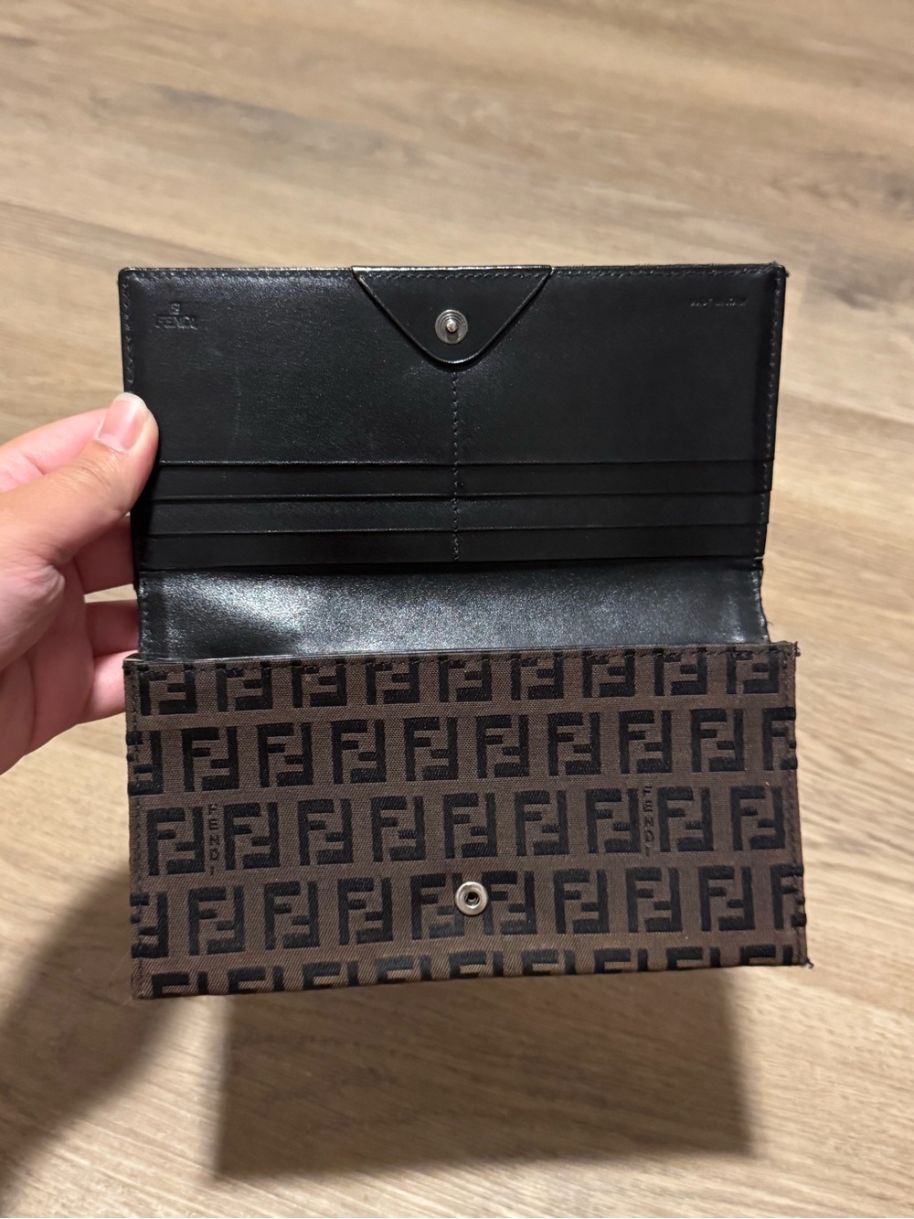 Fendi Vintage Zucca FF Monogram Brown Long Continental Wallet - Picture 5 of 9